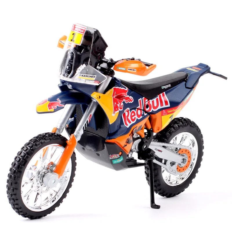 1/18 Scale Bburago 450 Rally 2019 2013 Rider #1 Macro Red Bull Racing Motocross Enduro Motorcycle Diecasts & Toy Vehicles Model