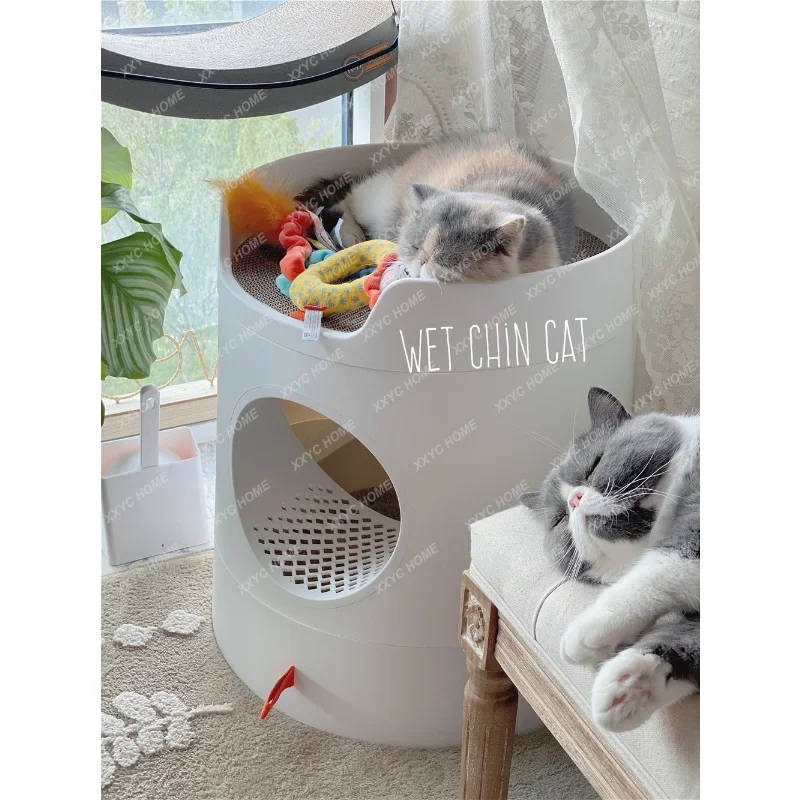 

Anti-out Litter Box Fully Enclosed Large Cat Toilet Anti-Splash
