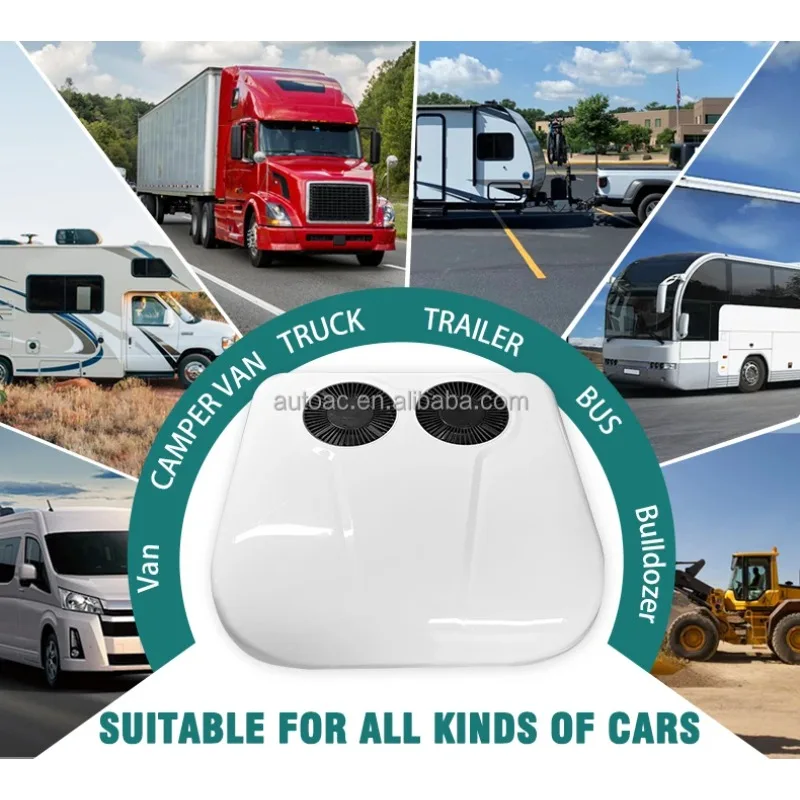 Ar Condicionado Electric 12 Volt AC System Rooftop Vehicle Engineering Automatic 12V Parking Air Conditioner For Trucks Climate