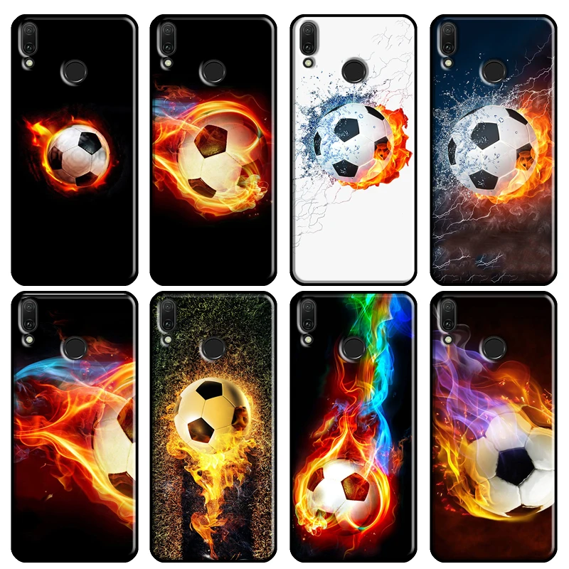 Fire Football Soccer ball For Huawei Nova 5T 2i Phone Case For Huawei Y5 Y6 Y9 Y7 2017 2018 2019 Y6P Y5P 2020 Case