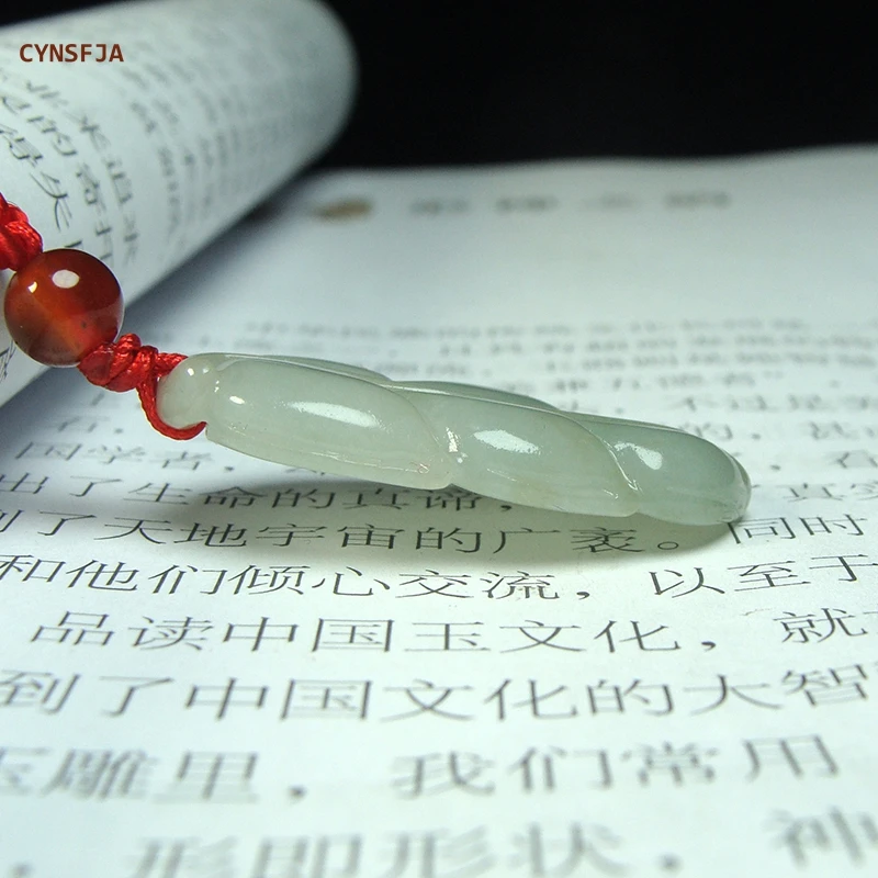 CYNSFJA New Real Certified Natural A Grade Burmese Jadeite Amulets Career Jade Pendant Green High Quality Hand Carved Best Gifts
