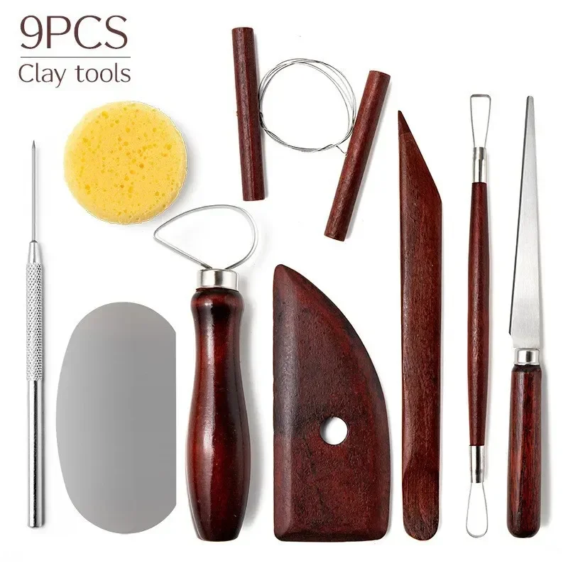 5-61 Stuks Aardewerk Klei Beeldhouwen Gereedschap Aardewerk Carving Tool Kit Met Draagtas Tas Voor Keramiek Benodigdheden polymeer Sculptuur Set