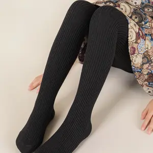 Meia-calça de algodão com bowknot para crianças, calças justas para bebês, colante de malha para crianças, primavera outono e inverno, 0 a 12 anos 8 principais vendas meia calça termica menina - №4