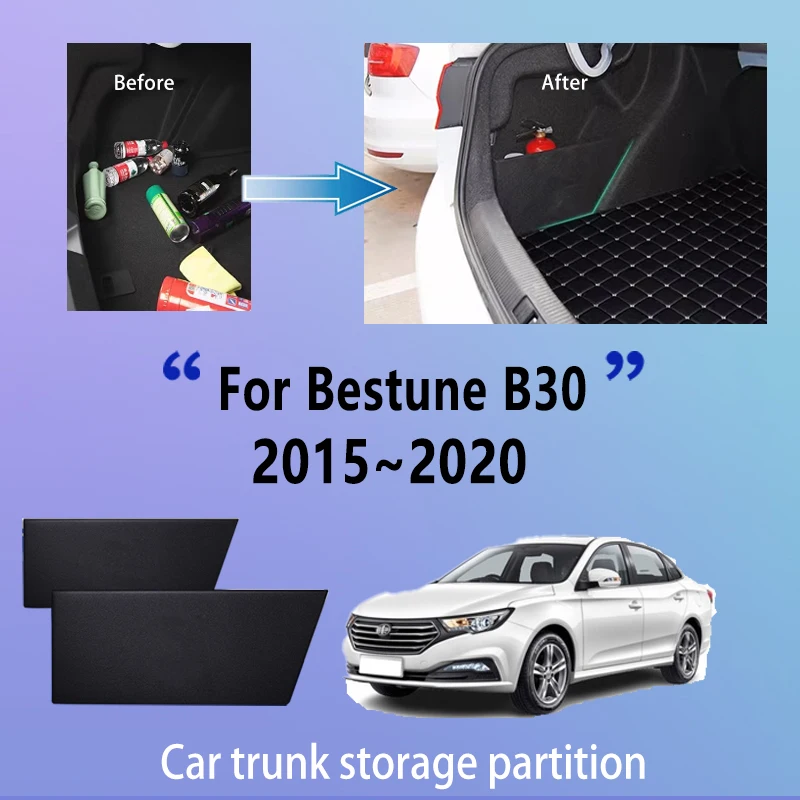 

Автомобильные аксессуары для Bestune B30 2015 ~ 2020 2019 2018, перегородка для хранения багажника, многофункциональный органайзер для автомобильных деталей интерьера