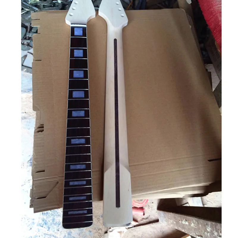 Disado 22 Frets Maple Electric Guitar Neck Rosewood Fretboard Inlay Block Glossy Paint No Paint Parts Accessories