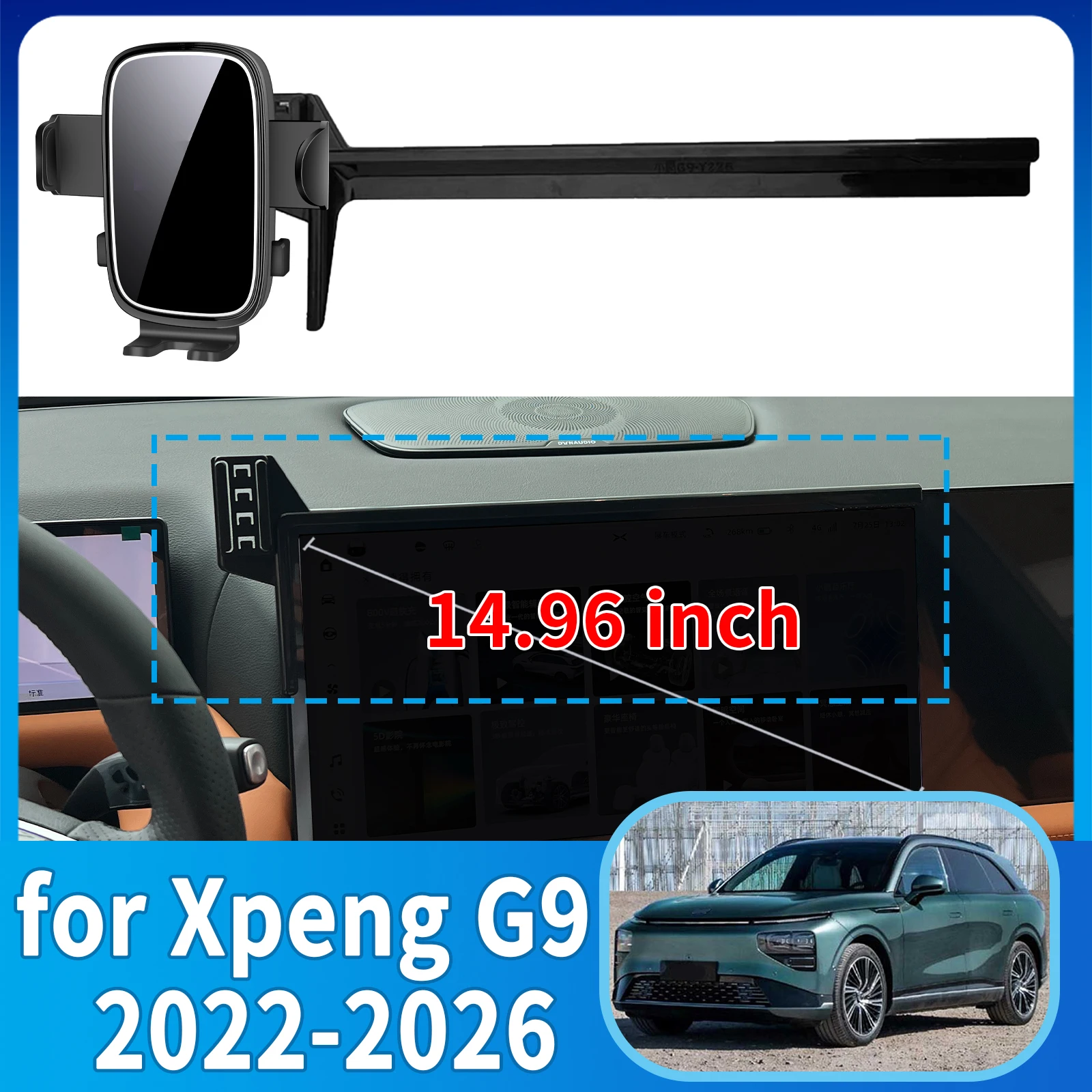

Подходит для Xpeng G9 XiaoPeng 2022 2023 2024-2026, держатель для телефона, кронштейн для крепления экрана приборной панели, простая установка ​ ​ Автомобильные аксессуары