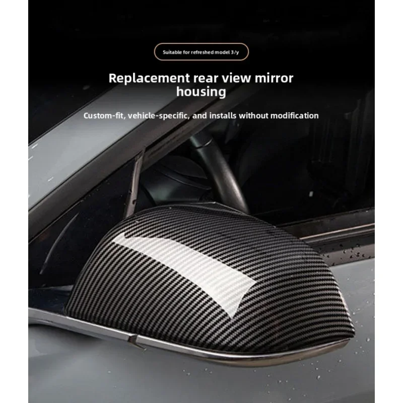 carbon-fiber-texture-replacement-rearview-mirror-cover-for-model3-highland-modely-original-car-side-mirror-shell-car-accessories