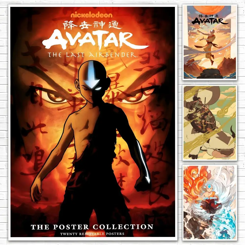 Anime Avatar: The Last Airbender Poster Poster All-match HD Waterproof Self-Adhesive Wall Art Sticker For Home Bedroom