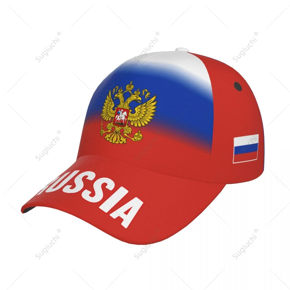Unisex-Baseballmütze, russische Flagge, Farbverlauf, 3D-Druck, für Tennis, Outdoor, Fahrrad, Golf, Baseball, Sportfans