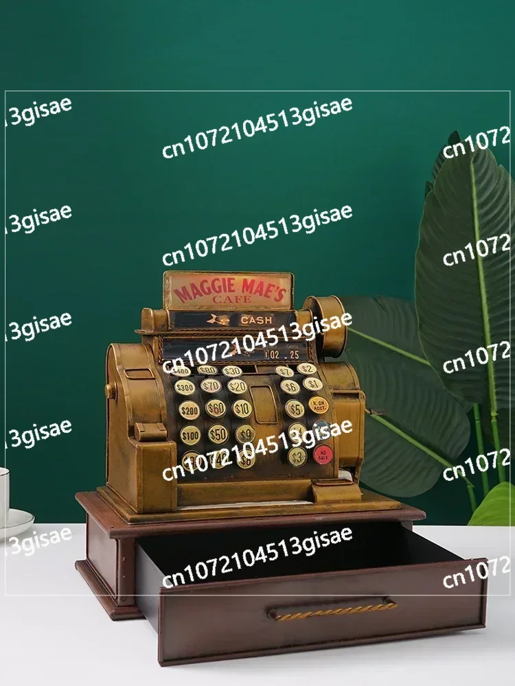 New Store Opening Gift Nostalgic Republic Style Vintage Items American Retro Cash Register Model Bar Decoration