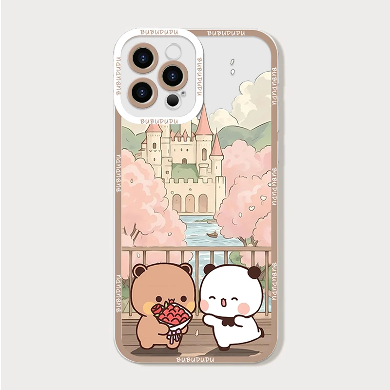 Carino BUBU DUDU Coppia Trasparente Cassa Del Telefono per Samsung Galaxy A55 A54 A53 A52 A73 A16 A36 A14 A13 5G Amanti Della Copertura Morbida Accoppiato Fundas