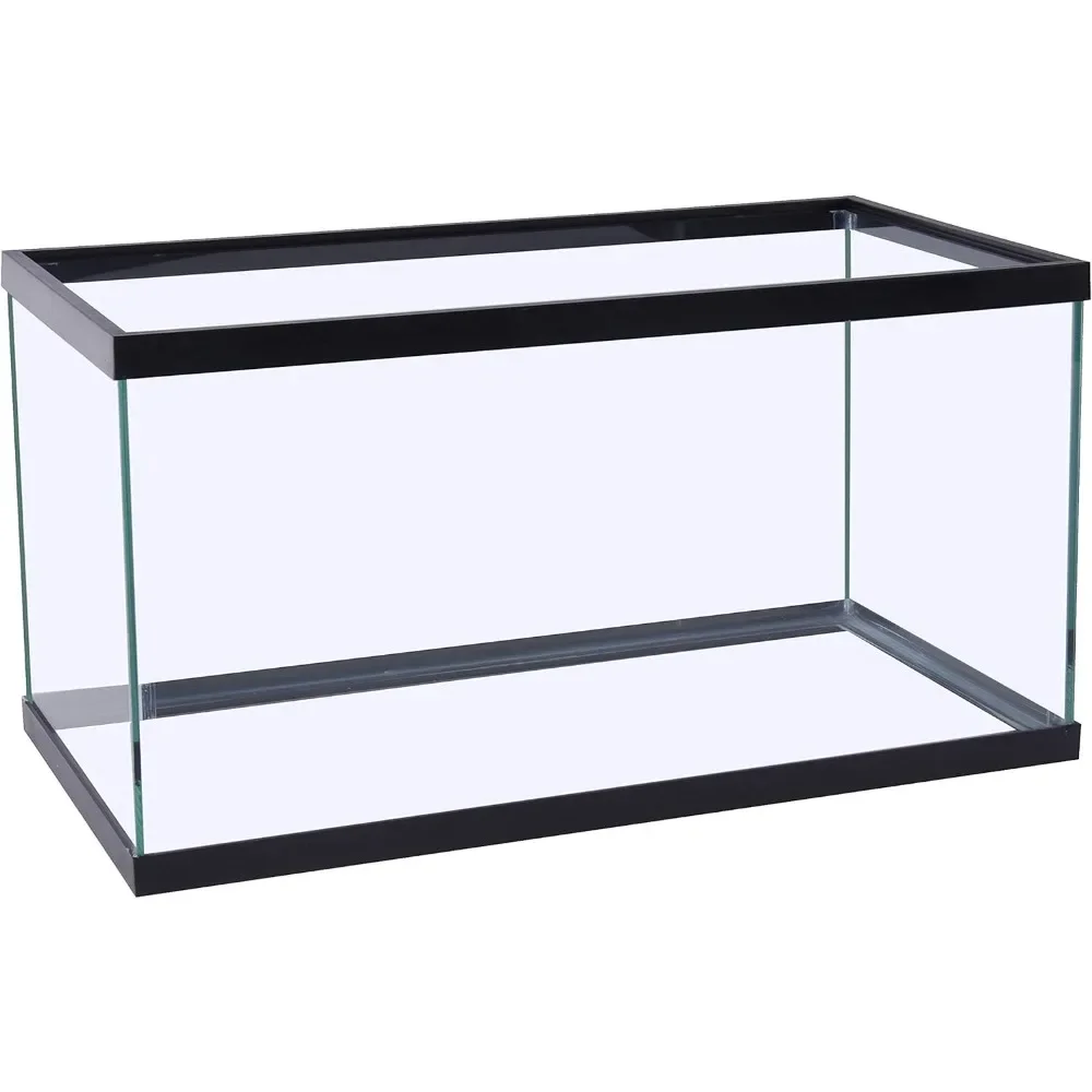 Modern Rectangular Glass Aquarium 29 Gallons Rectangular Fish Tank Assorted color Lightweight