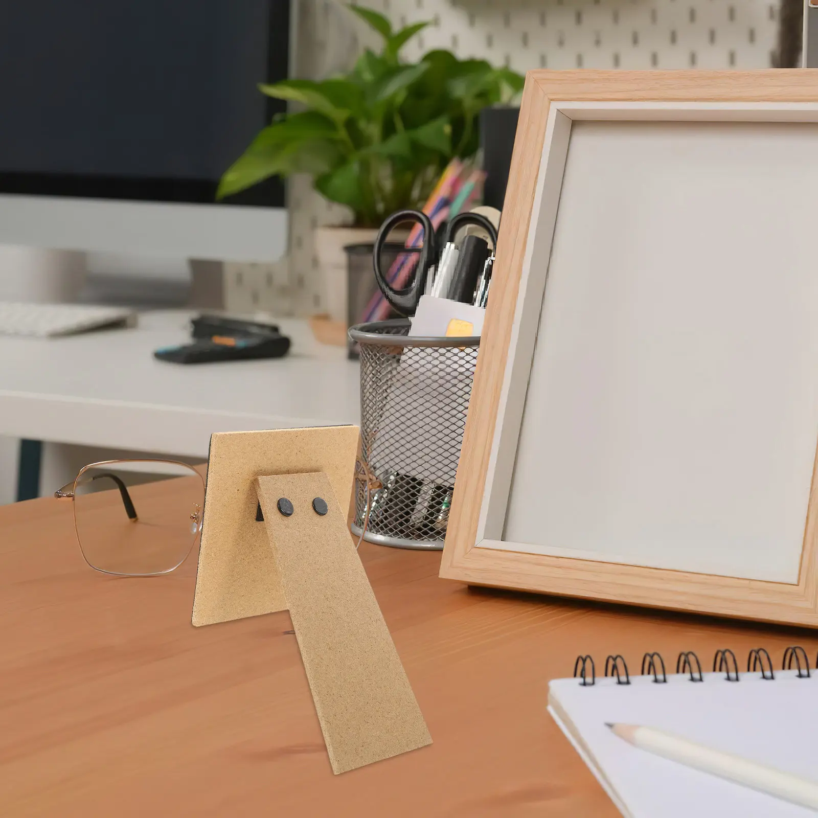

2Pcs DIY Picture Frame Easel Stand Self Adhesive Backing Board for Photos Artwork Certificates Display Stable Foldable Support