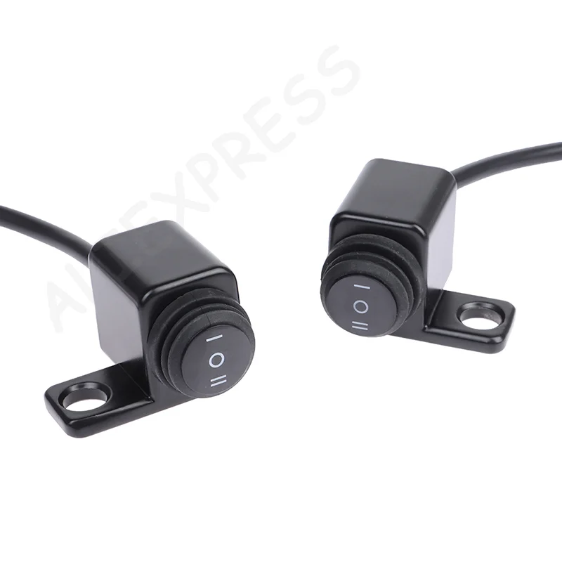 New Modified Motorcycle Aluminum Alloy Rearview Mirror Seat Headlight Spotlight Double Flashing Steering Multi-Function Switch