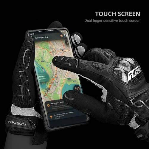 Imagen 2 del producto Guantes de motocicleta para hombre, guantes antideslizantes transpirables de verano para Motocross, guantes protectores de dedos completos para carreras de motos, M-2XL