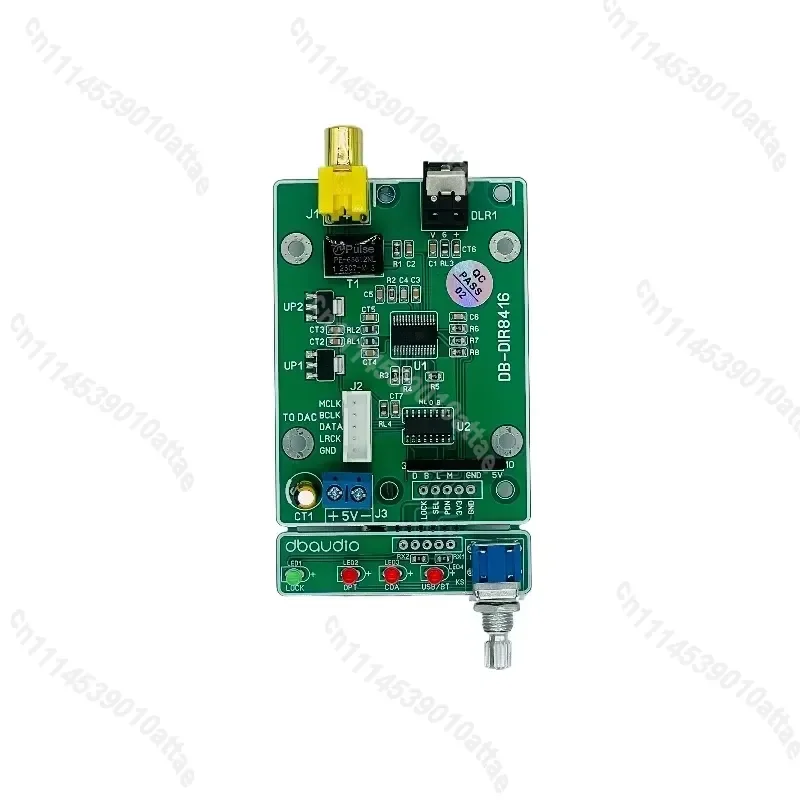 DIR8416 Coaxial to IIS Optical Fiber Receiver Board USB Sound Card Support DC 5V Digital Audio Signal Conversion Module