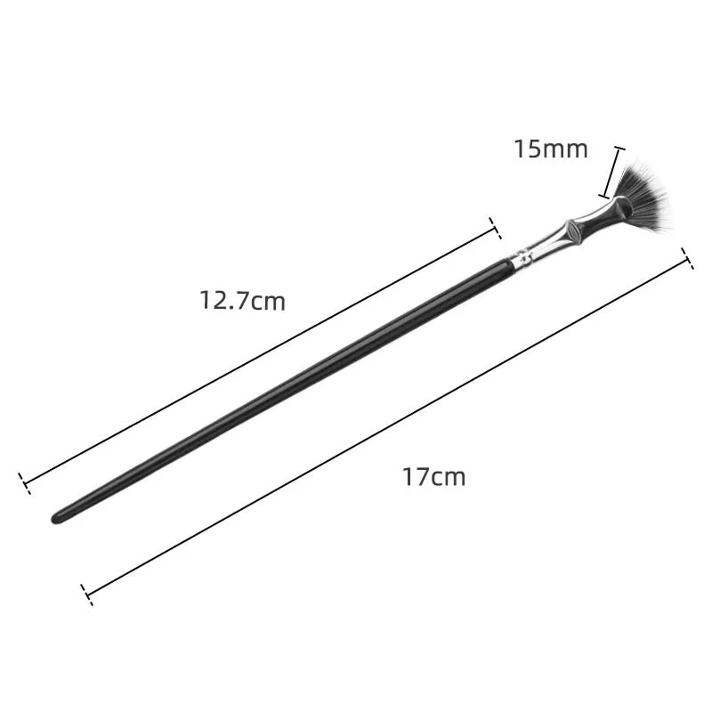 2PCS Fan Shape Dual Layer Eyelash Brush Angled Eyeliner Lower Lash Brush Lash Separator view 5