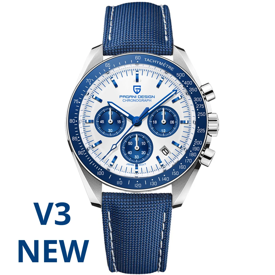 PAGANI DESIGN 2026 New Men's Watches Retro Luxury Tribute to CK2998 Quartz Watch For Men Speed Chronograph AR Sapphire crystal image 3