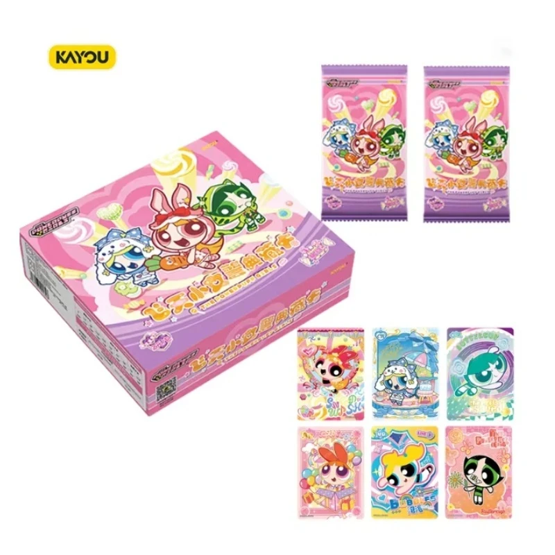 100% Genuine Kayou The Powerpuff Girls Wave 1 Candy Pack Collectible Trading Cards Anime Game Card Booster Box Collection Gifts
