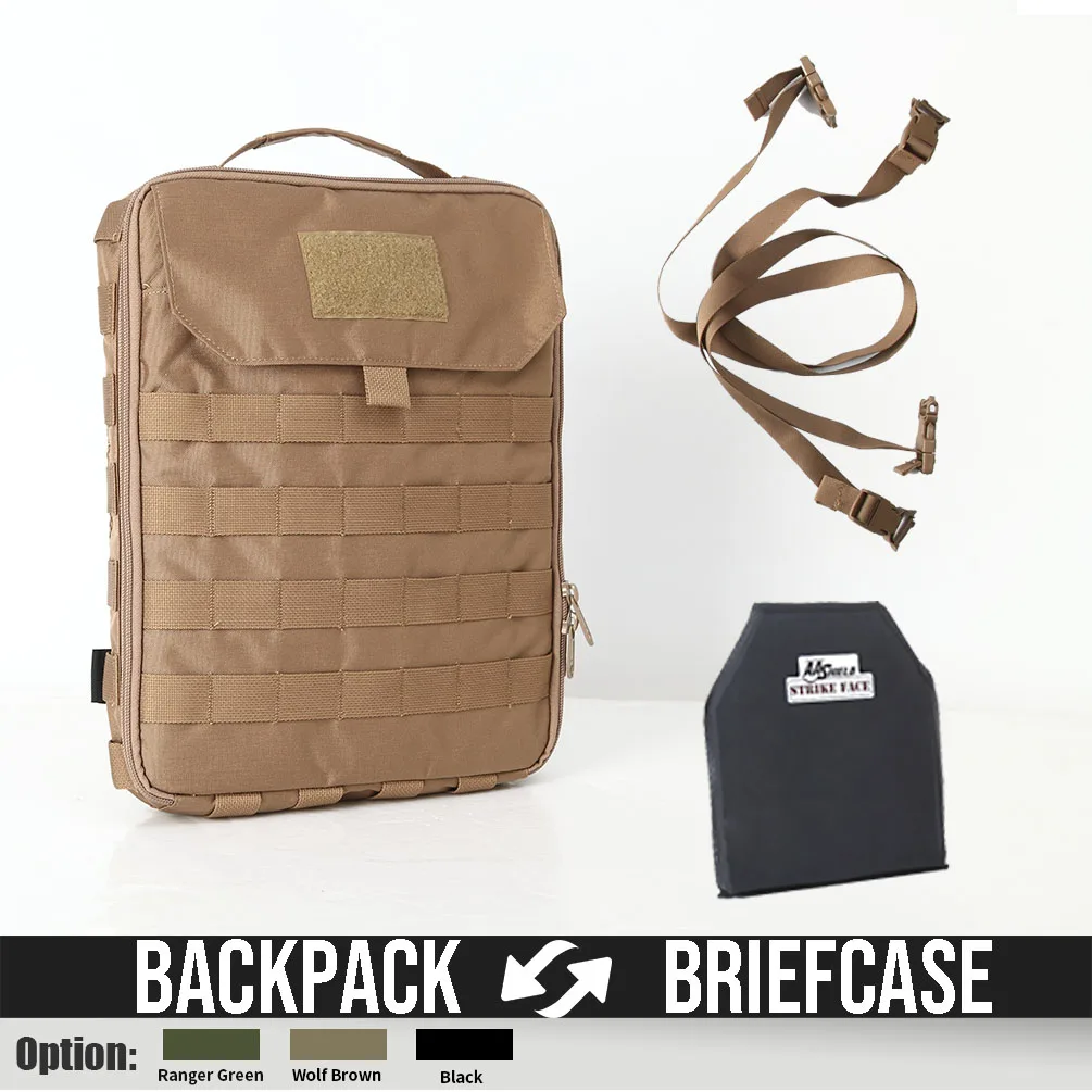 AA Shield Triple-B Series Bulletproof Soft Plate Backpack  Vest Transform Body Armor Insert Tactical Ipad Briefcase Kit