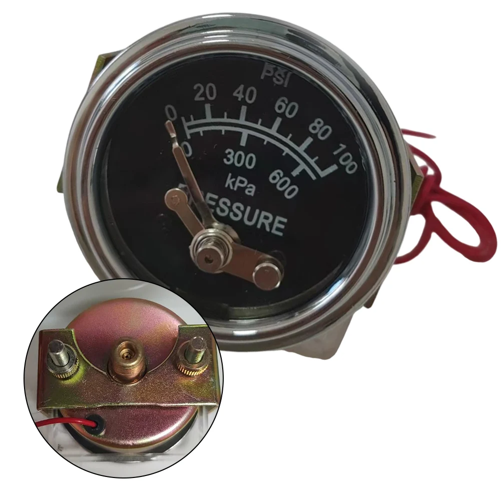 Oil Pressure Gauge 0 to 100 Psi Chrome Plated with A20PE10 for Cars Engine Monitoring Providing Reliable Oil Pressure Readings