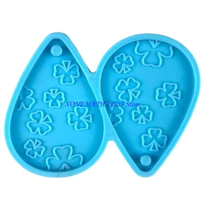 

F42F силиконовая форма в форме клевера, форма для ключей в форме капли воды, формы для сережек для самостоятельного изготовления