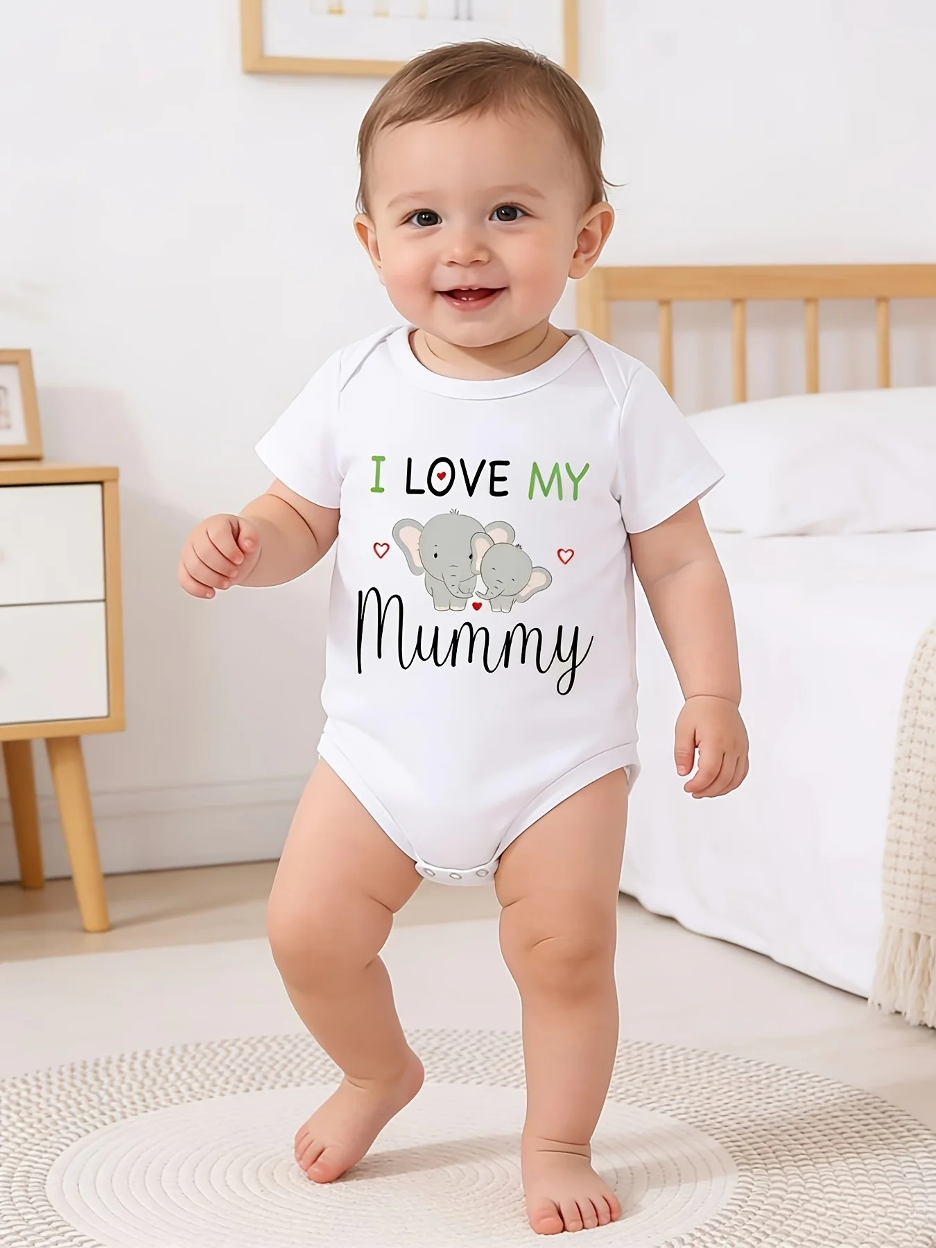 I Love You Mom Onesie Baby Boys And Girls Onesie Mother's Day, Perfect For Outdoor