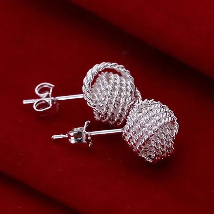 

Factory Price Simple Design Lovely Nice 925 Sterling Silver Wedding Earring Jewelry For Women Lady Stud Wedding Free Shipping