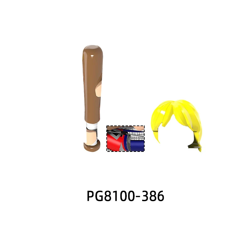 The PG8100 Weapons Pants Hair Parts Action Figures Stick Cloak Paw Model Blocks MOC Bricks Set Gifts Toys