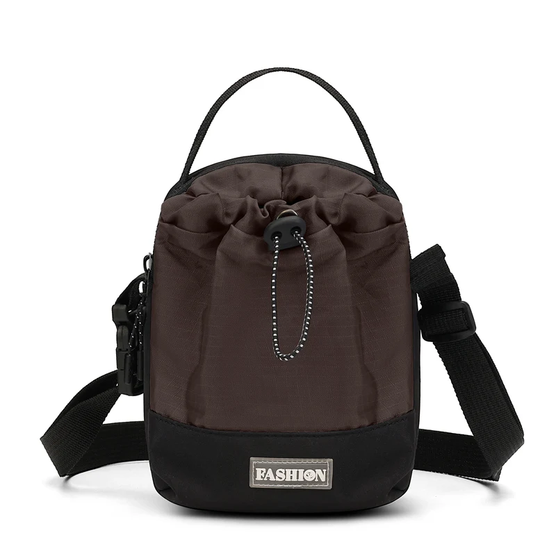 Waterproof Nylon Crossbody Sling Bag - Outdoor Travel Pouch with Dedicated Water Bottle Pocket