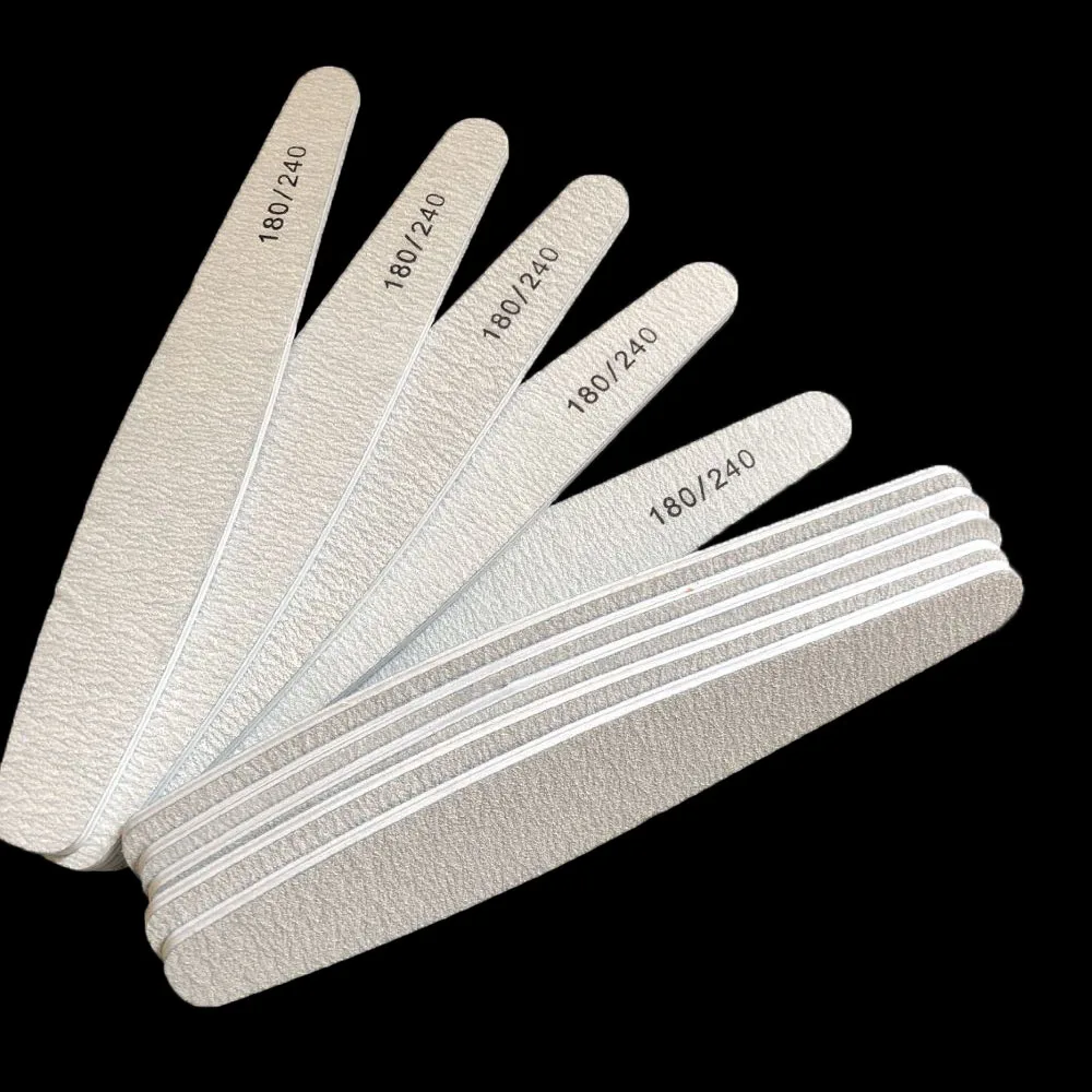 5 pcs/lot  zebra diamond gray nail  file professional emery board  nail file 180/240  manicure tool