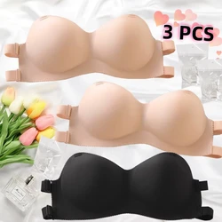 3 PCS Steel Ring Underwear Beautiful Back Sexy Push-up Tube Bottom Bra Combination Japanese Style Simple Asian Size