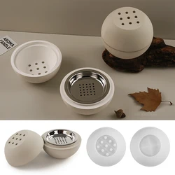 Spherical Aromatherapy Burner Silicone Mold DIY Cement Gypsum Storage Box Mould Resin Candle Jar Pouring Home Decoration Table