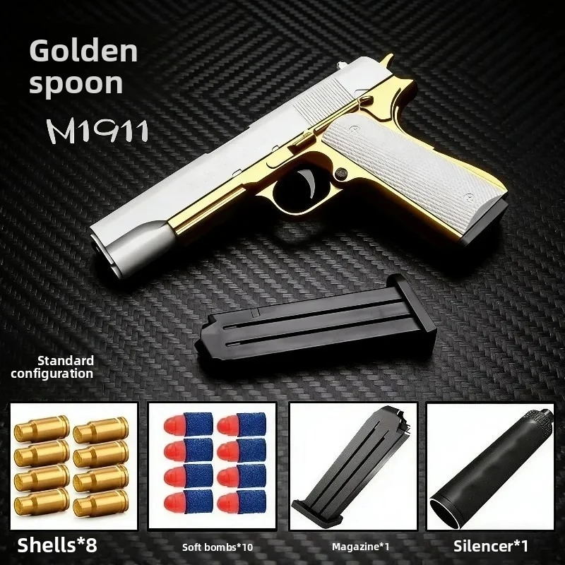 2026 Shell Ejecting Airsoft Pistol for Boys - Soft Bullet Toy Gun Outdoor Shooting Game Gift for Children