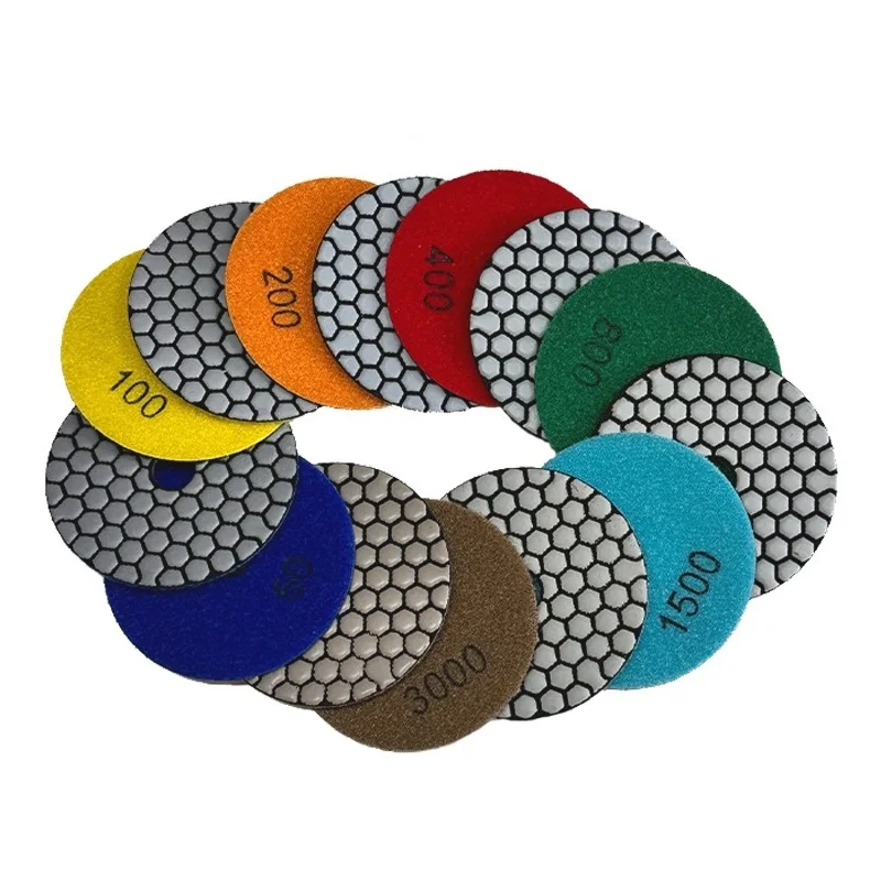 1pc 4 zoll 100mm Polieren Pad Trockenen Verwenden Flexible Schleif Disc Für Granit Marmor Quarzit Glas Stein polieren Schleif Werkzeuge