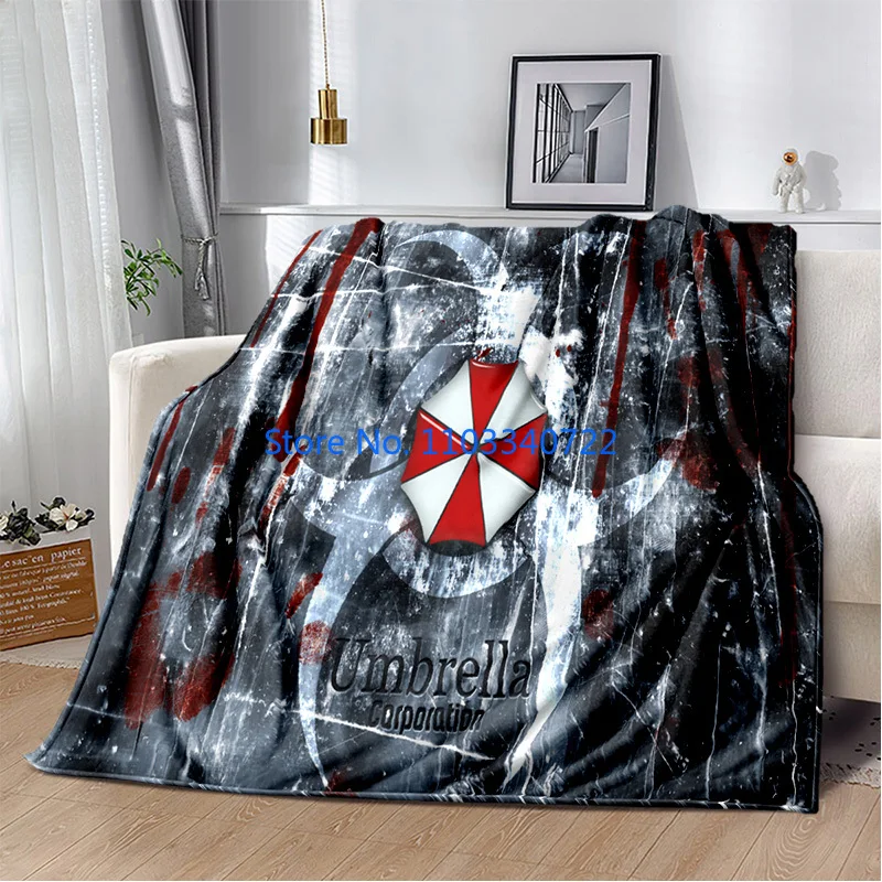 R-Resident Evil Games Gamer Soft Plush Flannel Kids Blanket Throw for Bed Sofa Nap Blankets 150x200cm Boy Girl Festival Gift