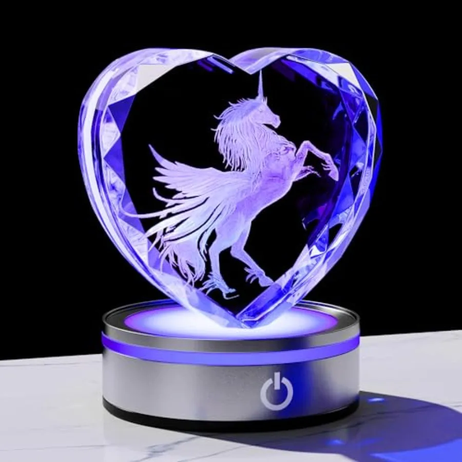 

Подарки для женщин: 3D-хрустальное сердце - лазерная гравировка, стеклянные фигурки животных, статуэтки, украшения для комнаты, ночник