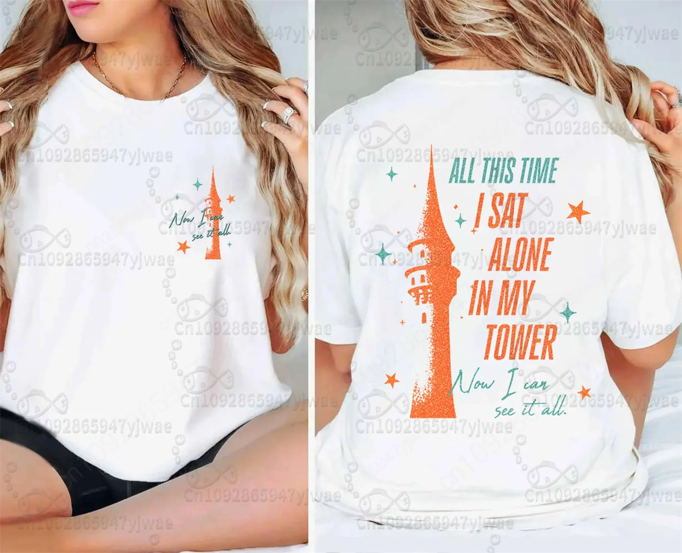 مصير أوفيليا قمت وحدي في برجتي قميص كلمات الموسيقى ألبوم جديد 2025 إصدار الهدايا تي شيرت صيفي نسائي قطني