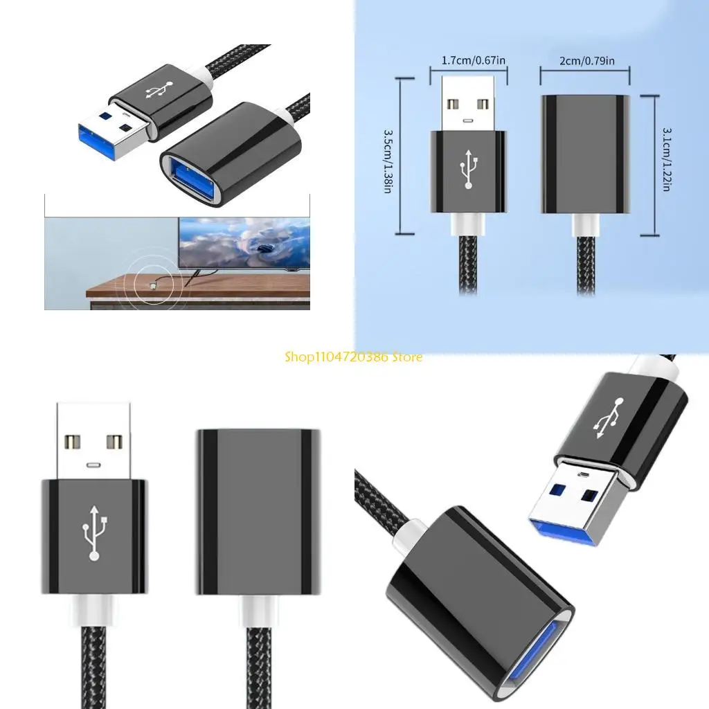 K0EA 410Mbps Data Sync Transfer Cable USB Extension Cable USB3.0 Male to Female Extender Cable for Keyboard Controller Laptop