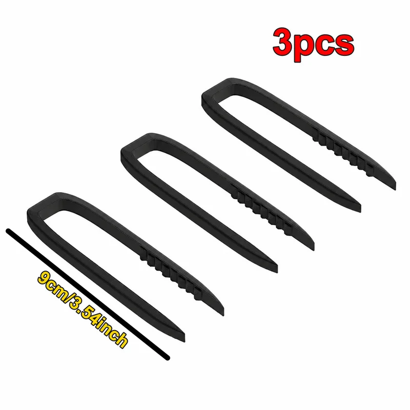 Grip Lock U Garden Staple Lawn Fabric Peg Ground Fixing Nail Yard Weed Mat Fastener