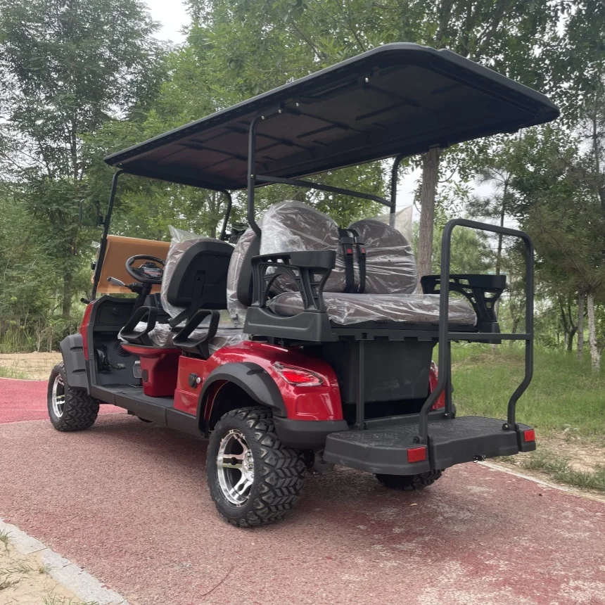 High Quality 350CC Gasoline Golf Cart 2 4 6 Seats 72V Lithium Battery New Energy Electric Golf Cart Scenic Sightseeing Car