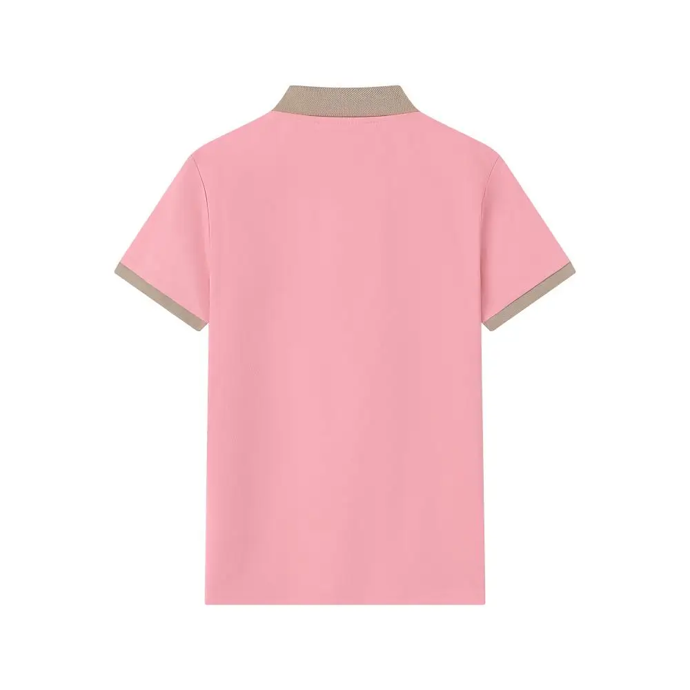 2025 New Design Solid Color Golf Training Shirt Men's Short Sleeve Button Lapel T-shirts office polo Shirts Sports Casual Tops