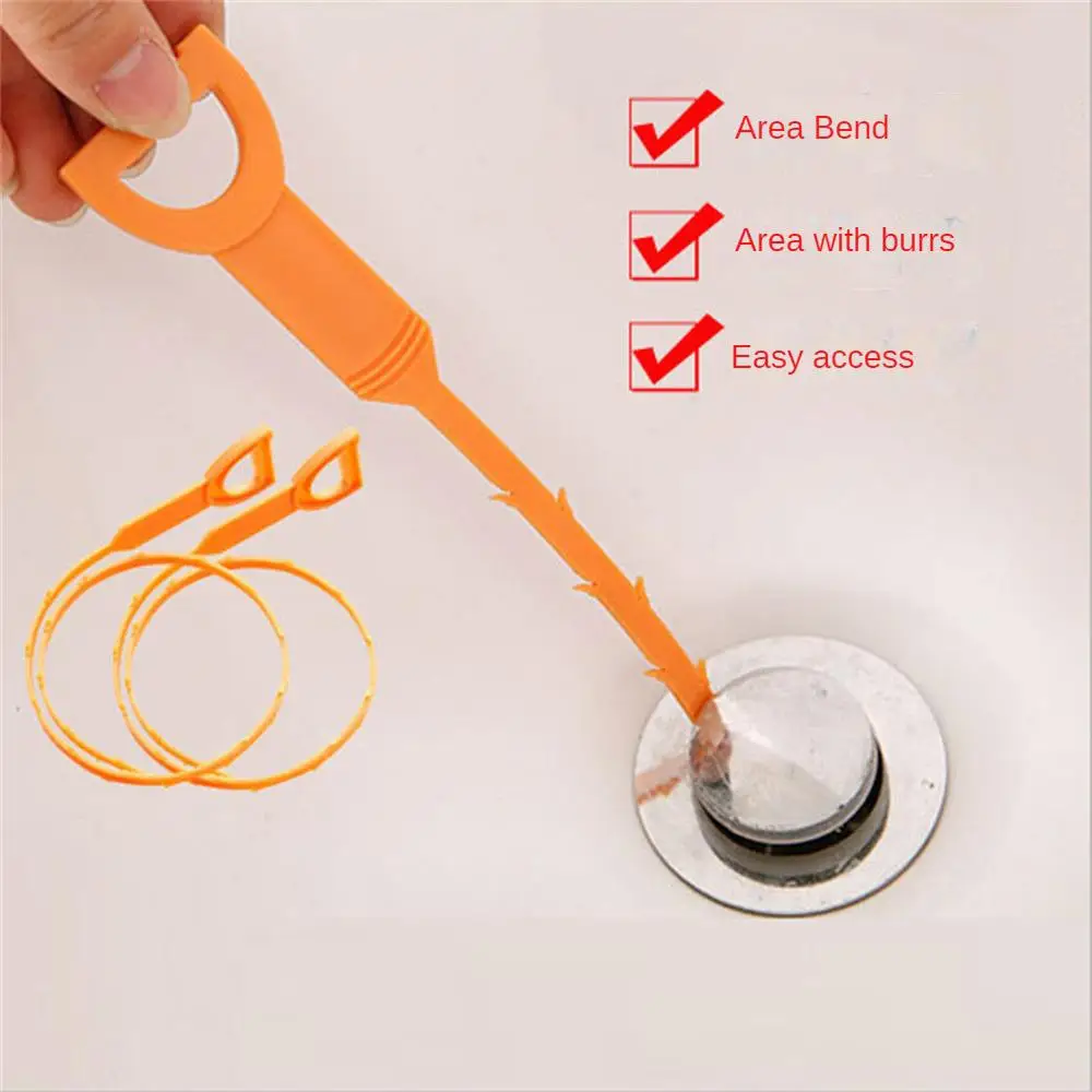 1~40PCS Hair Cleaning Hook Will Not Fade Easy To Use Floor Hair Cleaner Dredging Of Sewer Pipe Duct Dredging Of Galley