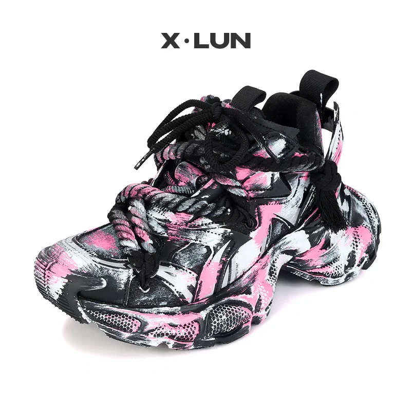 

2025 New Running Shoes Men Women Top Quality Walking Jogging Shoe Unisex Comfortable Training ShoesThick Bottom Sport Shoe