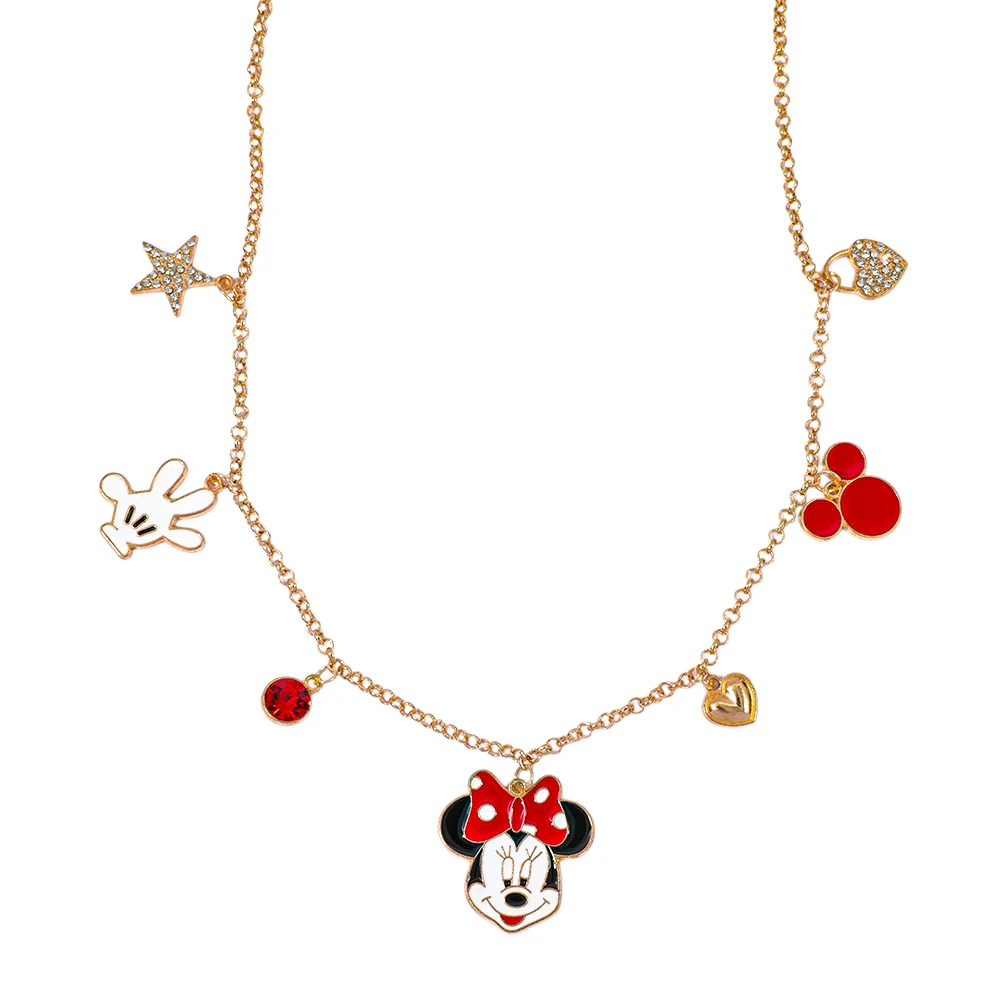 Cute Minimalist Disney Cartoon Minnie Pendant Necklace Fashionable Design Niche Accessory Gift for Fans' Birthdays
