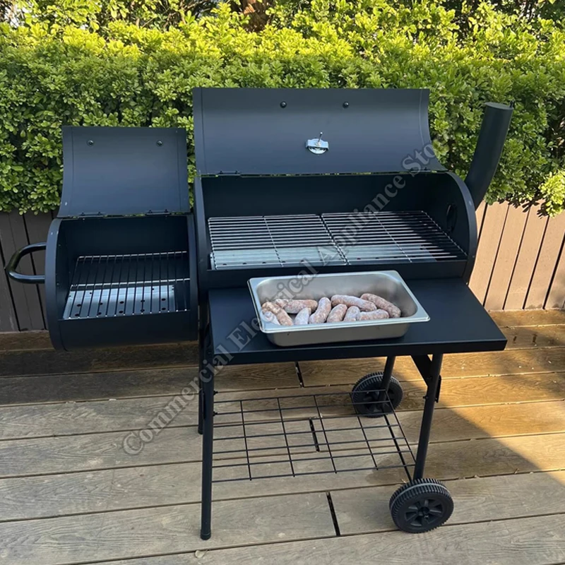 ย่างบาร์บีคิวกลางแจ้งเตาถ่านในครัวเรือนย่างบาร์บีคิวอเมริกันสวนย่างบาร์บีคิว Chimney Mother Grill