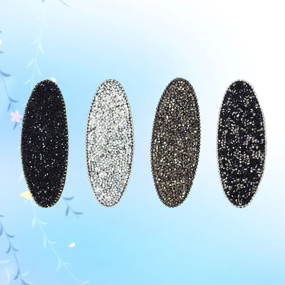 4Pcs Mixed Colors Crystal Hair Clips Eye Catching Barrettes for Girls Toddlers Abundant Quantity Flexible Replacement