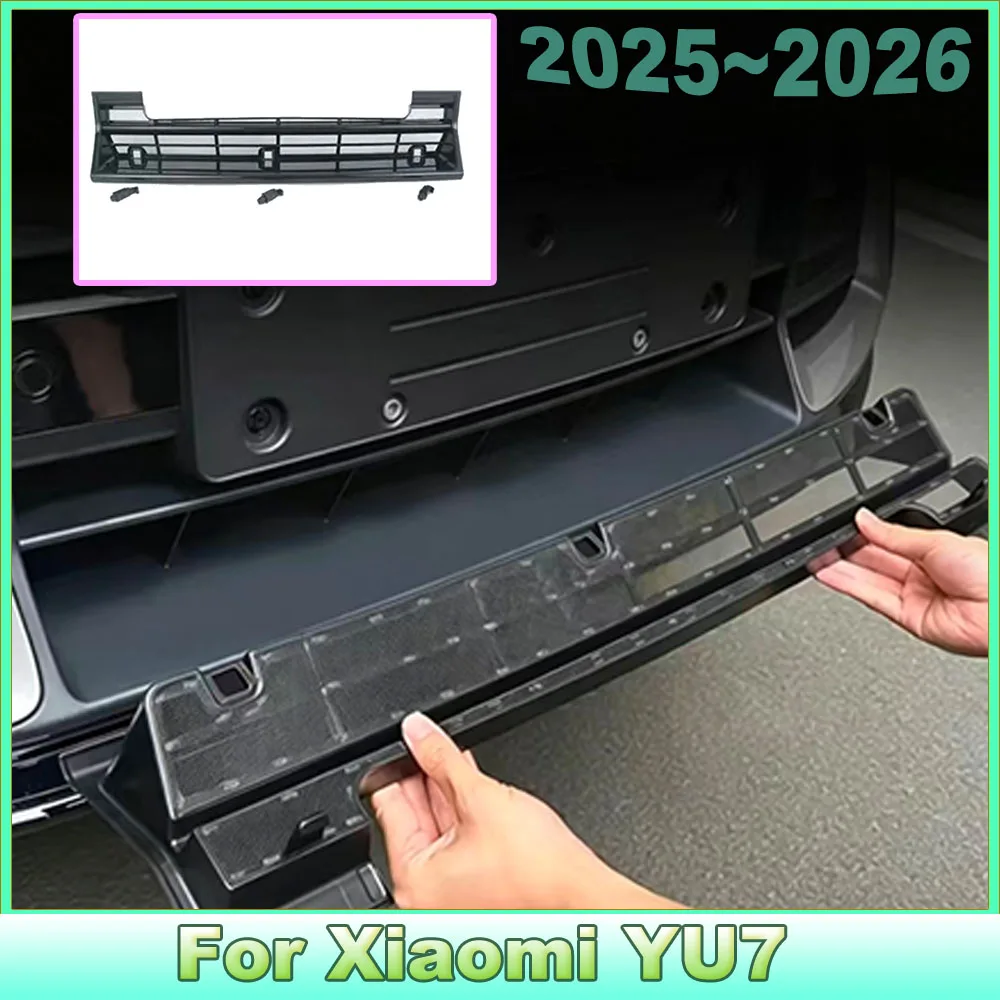 Car Front Grille Insect Proof Mesh Snap On Protector Cover No Need To Disassemble Bumper For Xiaomi YU7 2025 2026 Exterior