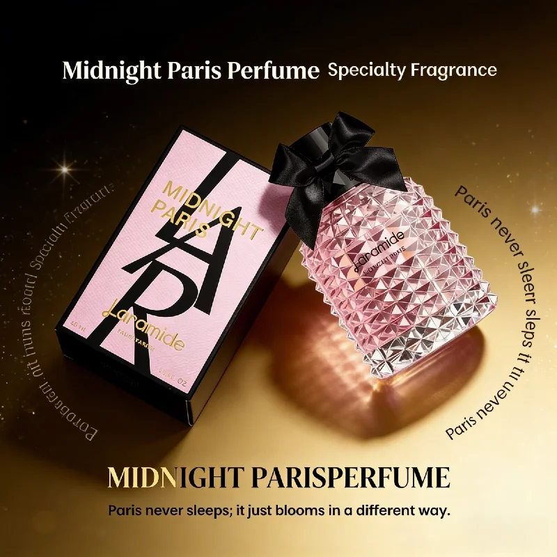 50ml Laramide Midnight Paris Perfume - Sandalwood & Musk Aromatic Fragrance with Parisian Style Rich And Long-Lasting Scent