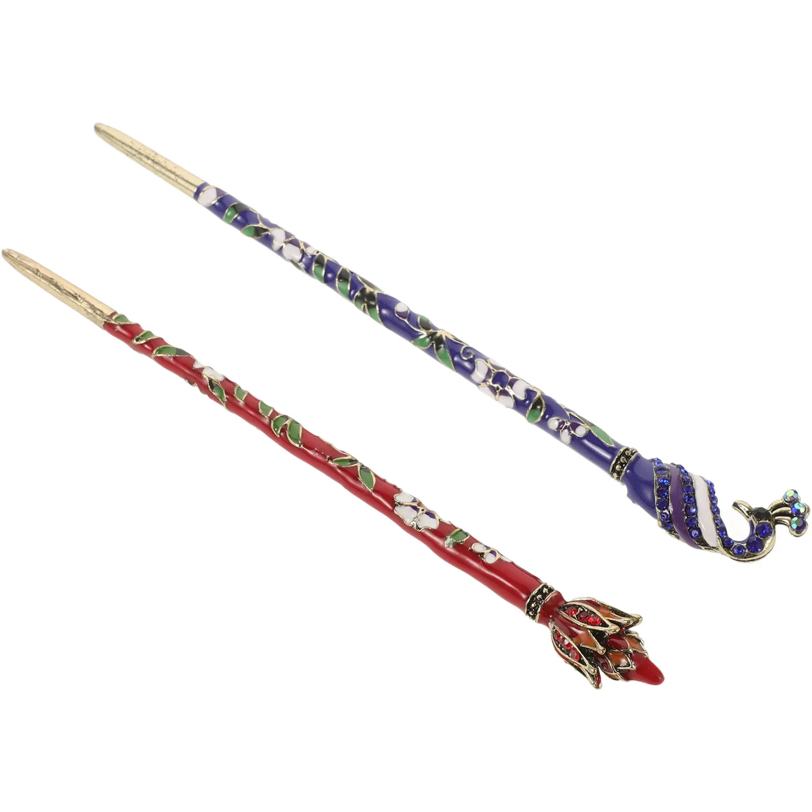 

2Pcs Minimalist Chinese Hair Stick Zinc Alloy Accessories for Women Bun Holders Wedding Bridal Decor Hair Sticks